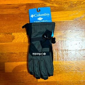 Columbia NWT Gloves, size Large Mens Omni-Tech Waterproof. Black/gray